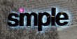 Световые буквы из черного глянцевого акрила с контражурной подсветкой для компании «Simple», 700 х 250 мм, высота букв 200 мм