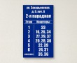 Табличка для парадной 260 х 450 мм, композитная панель с полноцветной печатью и ламинацией. Стоимость 1070 рублей.