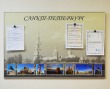 Магнитный стенд «Санкт-Петербург» с видом города, 1200 х 800 мм, аналог профиля Nielsen, ламинация. Стоимость 7900 рублей.