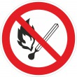 Р 02 Запрещается пользоваться открытым огнем и курить